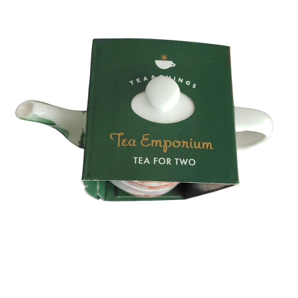 Tea Emporium Tea For Two Set With Two Cups NWT